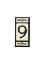 Atalaya M5 | Ceramic Door Number Tile & Frame – 5.5cm x 11cm (2.17" x 4.33")