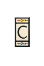 Atalaya M5 | Ceramic Door Number Tile & Frame – 5.5cm x 11cm (2.17" x 4.33")