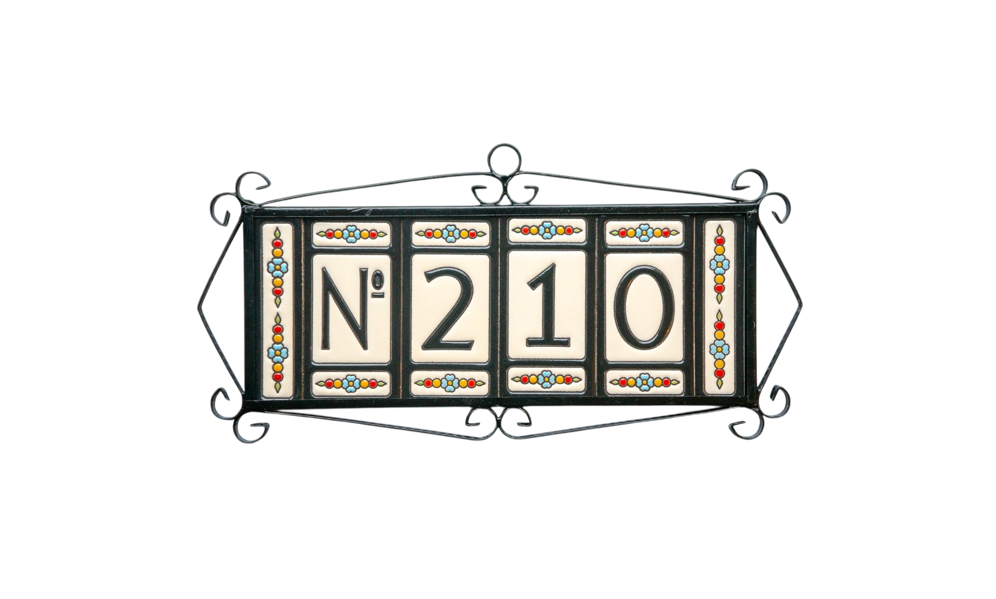 Atalaya M5 | Ceramic Door Number Tile & Frame – 5.5cm x 11cm (2.17" x 4.33")