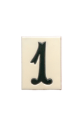 La Costa White | Ceramic Door Number Tile & Frame – 7cm x 10cm (2.76" x 3.94")