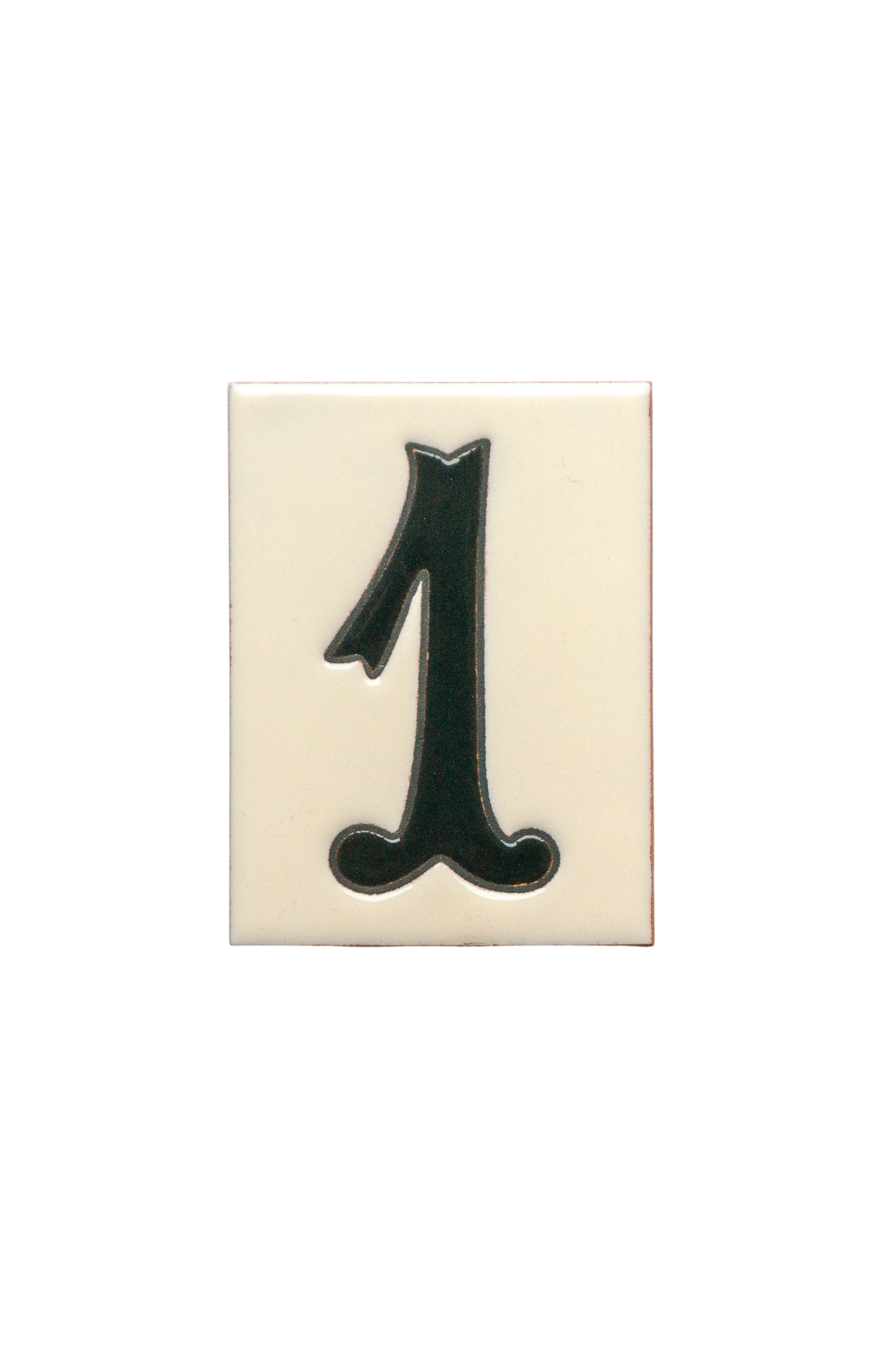 La Costa White | Ceramic Door Number Tile & Frame – 7cm x 10cm (2.76" x 3.94")