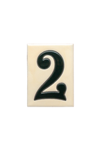 La Costa White | Ceramic Door Number Tile & Frame – 7cm x 10cm (2.76" x 3.94")