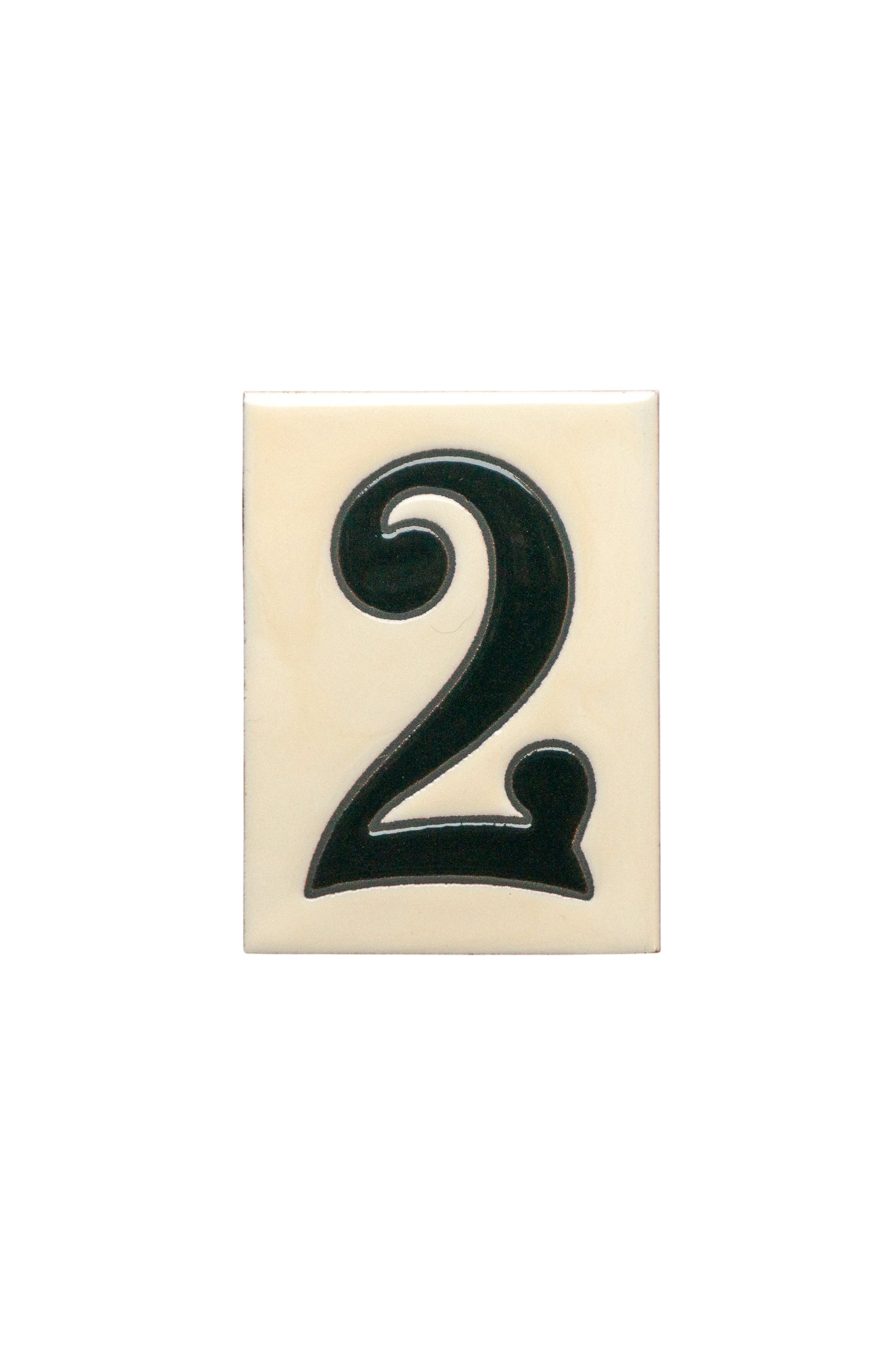 La Costa White | Ceramic Door Number Tile & Frame – 7cm x 10cm (2.76" x 3.94")