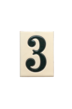 La Costa White | Ceramic Door Number Tile & Frame – 7cm x 10cm (2.76" x 3.94")