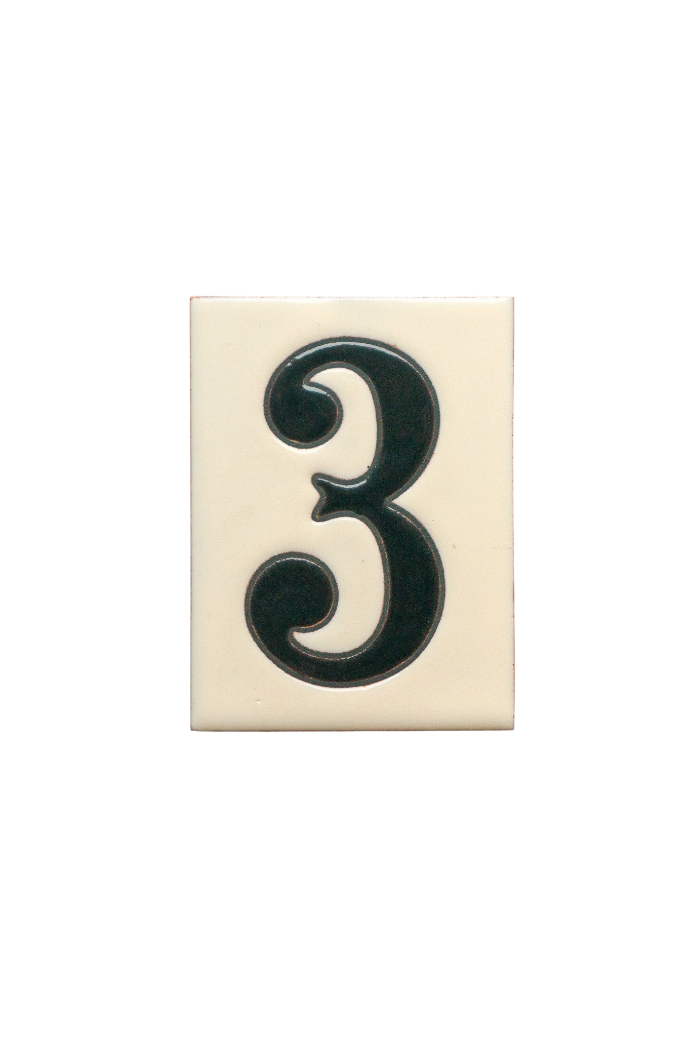 La Costa White | Ceramic Door Number Tile & Frame – 7cm x 10cm (2.76" x 3.94")