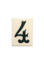 La Costa White | Ceramic Door Number Tile & Frame – 7cm x 10cm (2.76" x 3.94")
