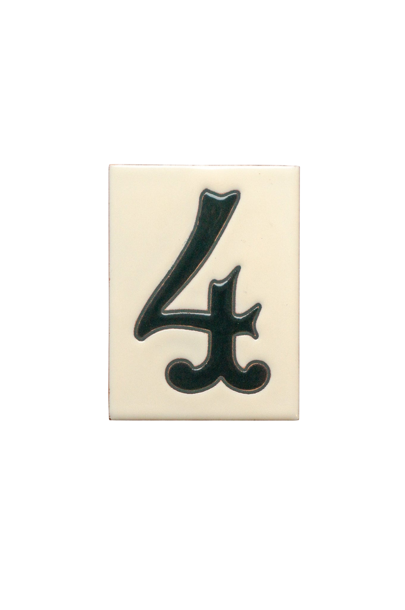 La Costa White | Ceramic Door Number Tile & Frame – 7cm x 10cm (2.76" x 3.94")