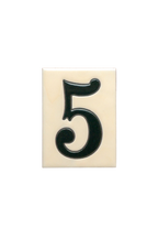 La Costa White | Ceramic Door Number Tile & Frame – 7cm x 10cm (2.76" x 3.94")