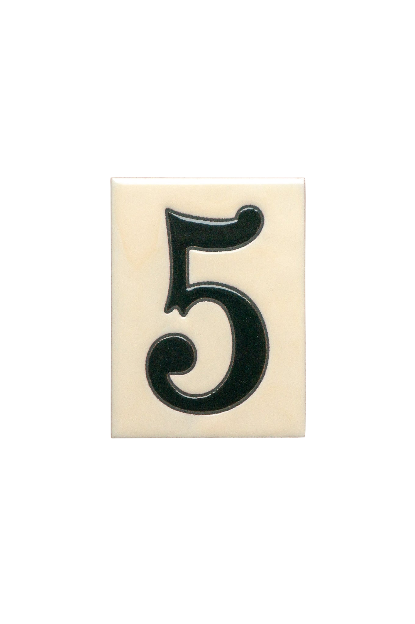 La Costa White | Ceramic Door Number Tile & Frame – 7cm x 10cm (2.76" x 3.94")