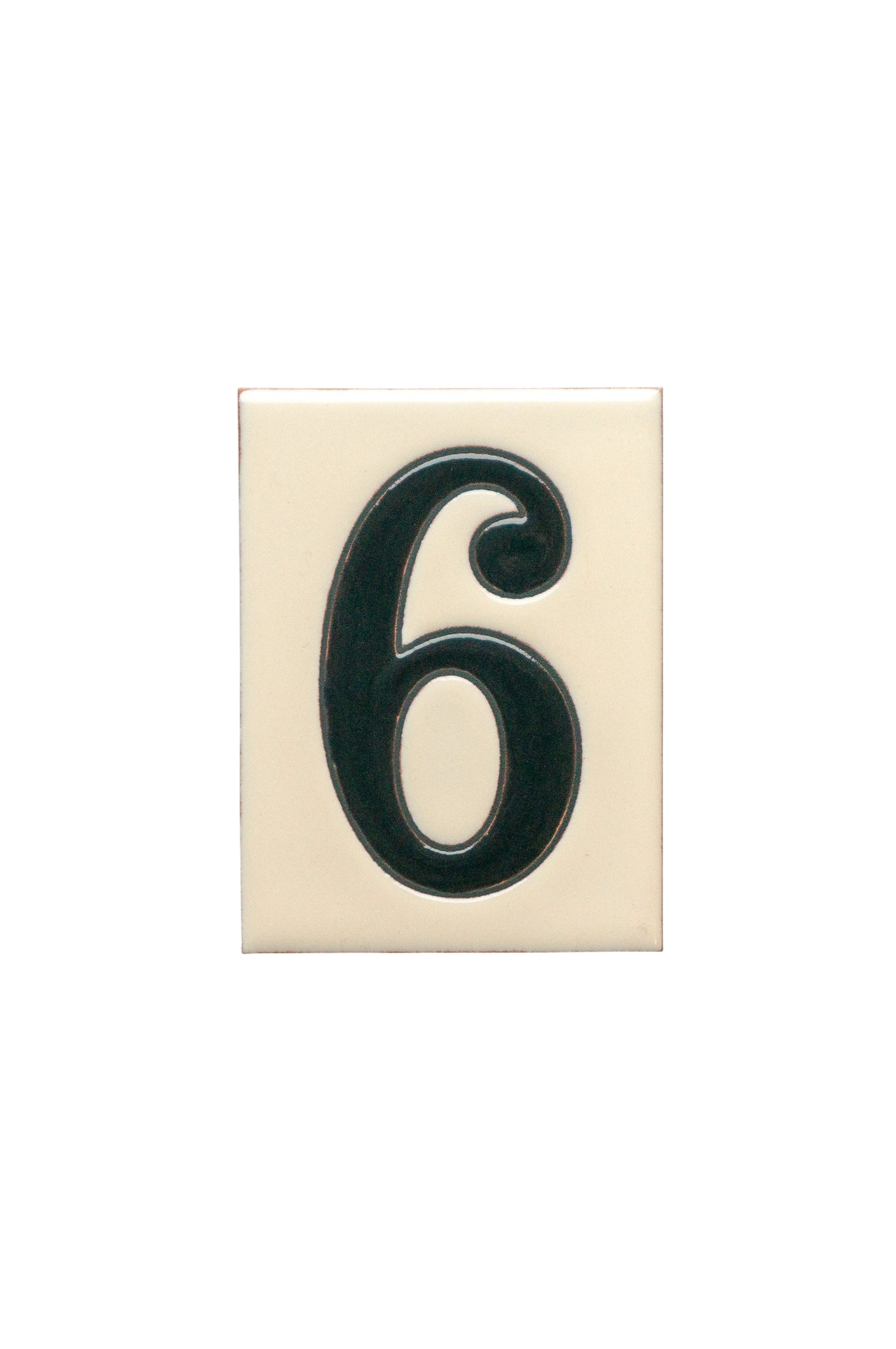La Costa White | Ceramic Door Number Tile & Frame – 7cm x 10cm (2.76" x 3.94")