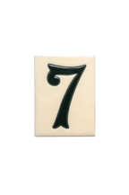 La Costa White | Ceramic Door Number Tile & Frame – 7cm x 10cm (2.76" x 3.94")