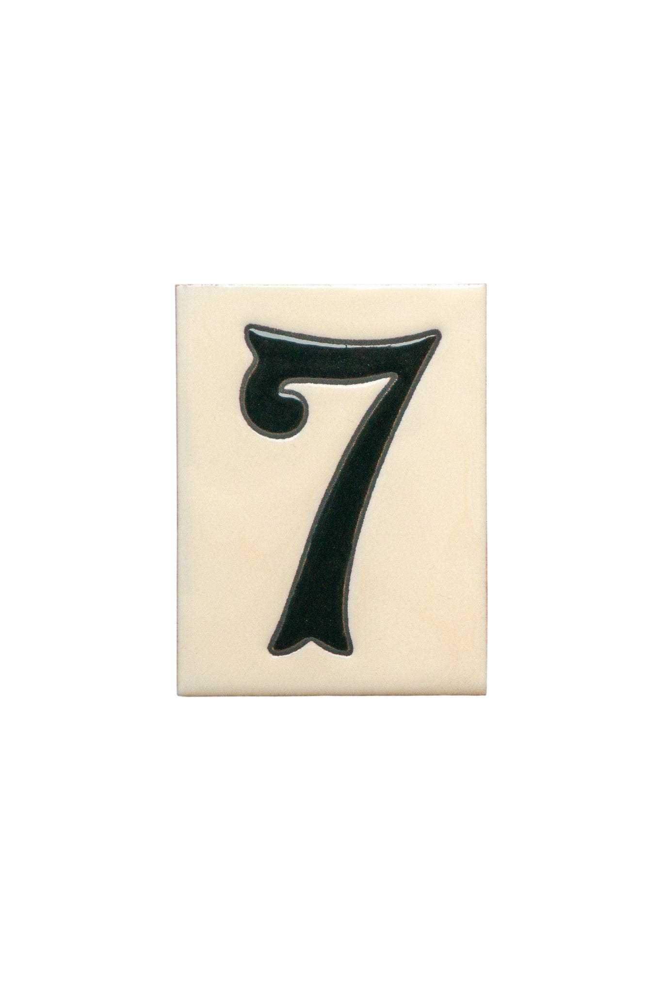 La Costa White | Ceramic Door Number Tile & Frame – 7cm x 10cm (2.76" x 3.94")