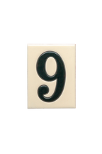 La Costa White | Ceramic Door Number Tile & Frame – 7cm x 10cm (2.76" x 3.94")