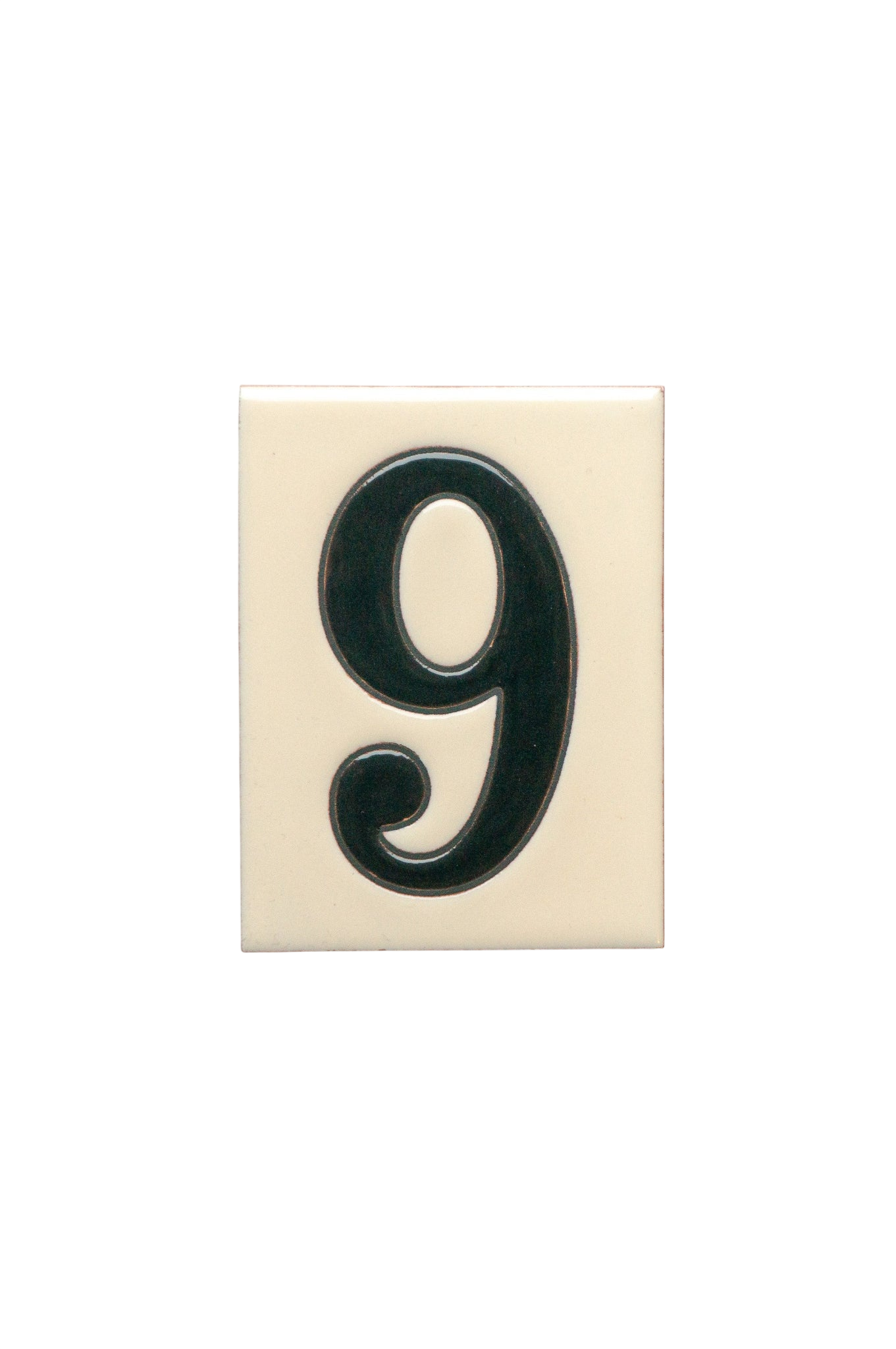 La Costa White | Ceramic Door Number Tile & Frame – 7cm x 10cm (2.76" x 3.94")