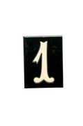 La Costa Black | Ceramic Door Number Tile & Frame – 7cm x 10cm (2.76" x 3.94")