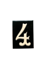 La Costa Black | Ceramic Door Number Tile & Frame – 7cm x 10cm (2.76" x 3.94")