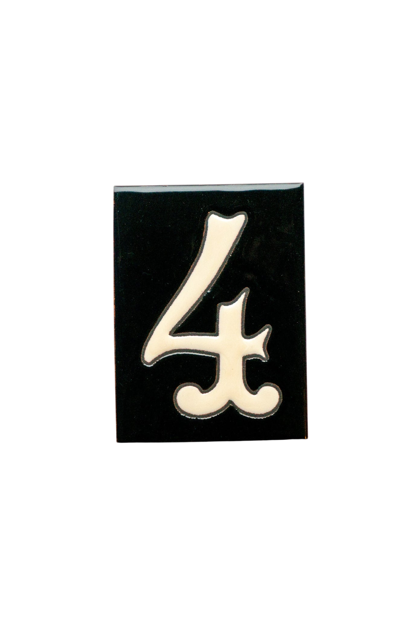 La Costa Black | Ceramic Door Number Tile & Frame – 7cm x 10cm (2.76" x 3.94")