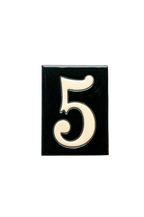 La Costa Black | Ceramic Door Number Tile & Frame – 7cm x 10cm (2.76" x 3.94")