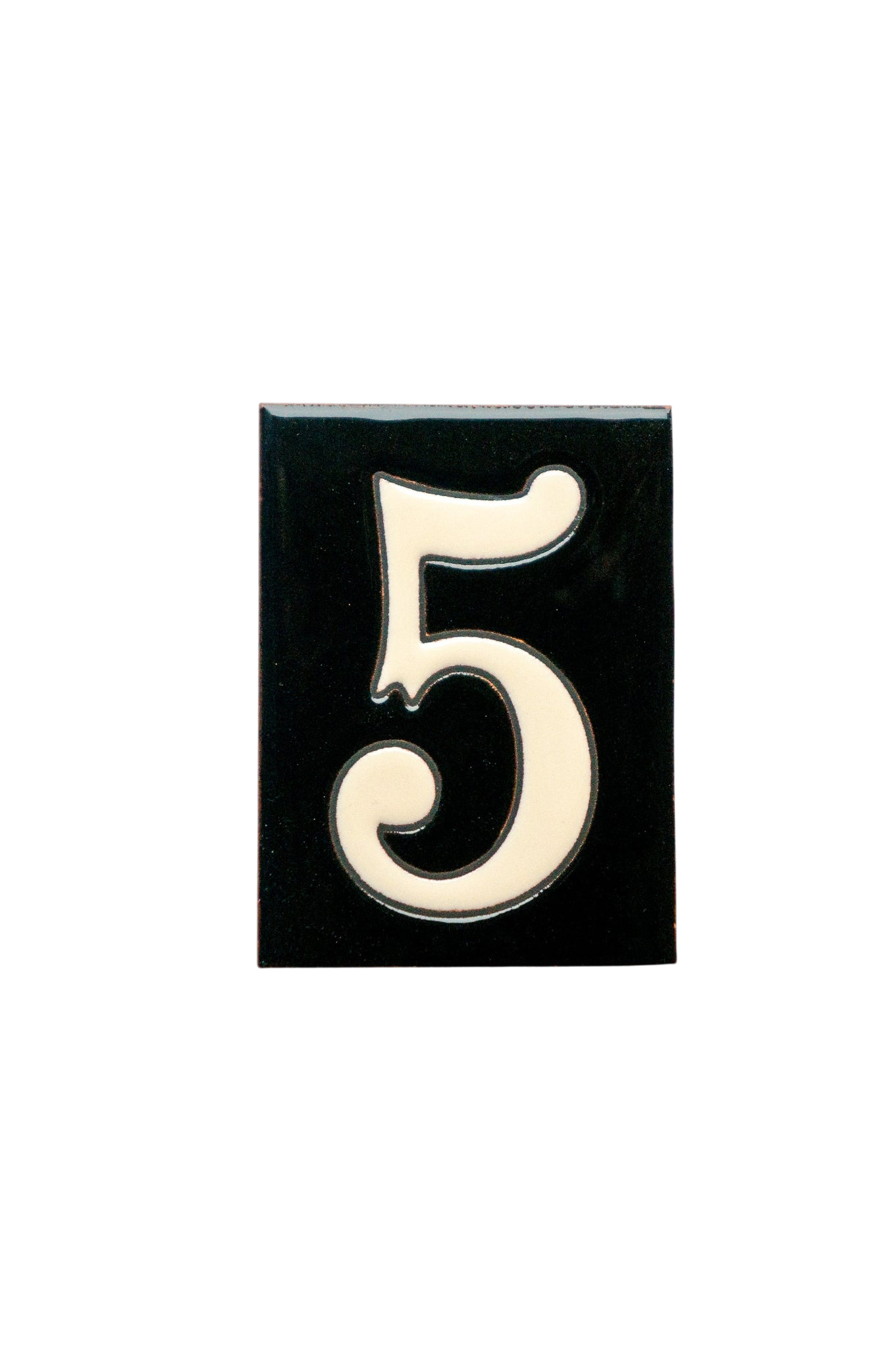 La Costa Black | Ceramic Door Number Tile & Frame – 7cm x 10cm (2.76" x 3.94")