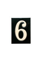La Costa Black | Ceramic Door Number Tile & Frame – 7cm x 10cm (2.76" x 3.94")