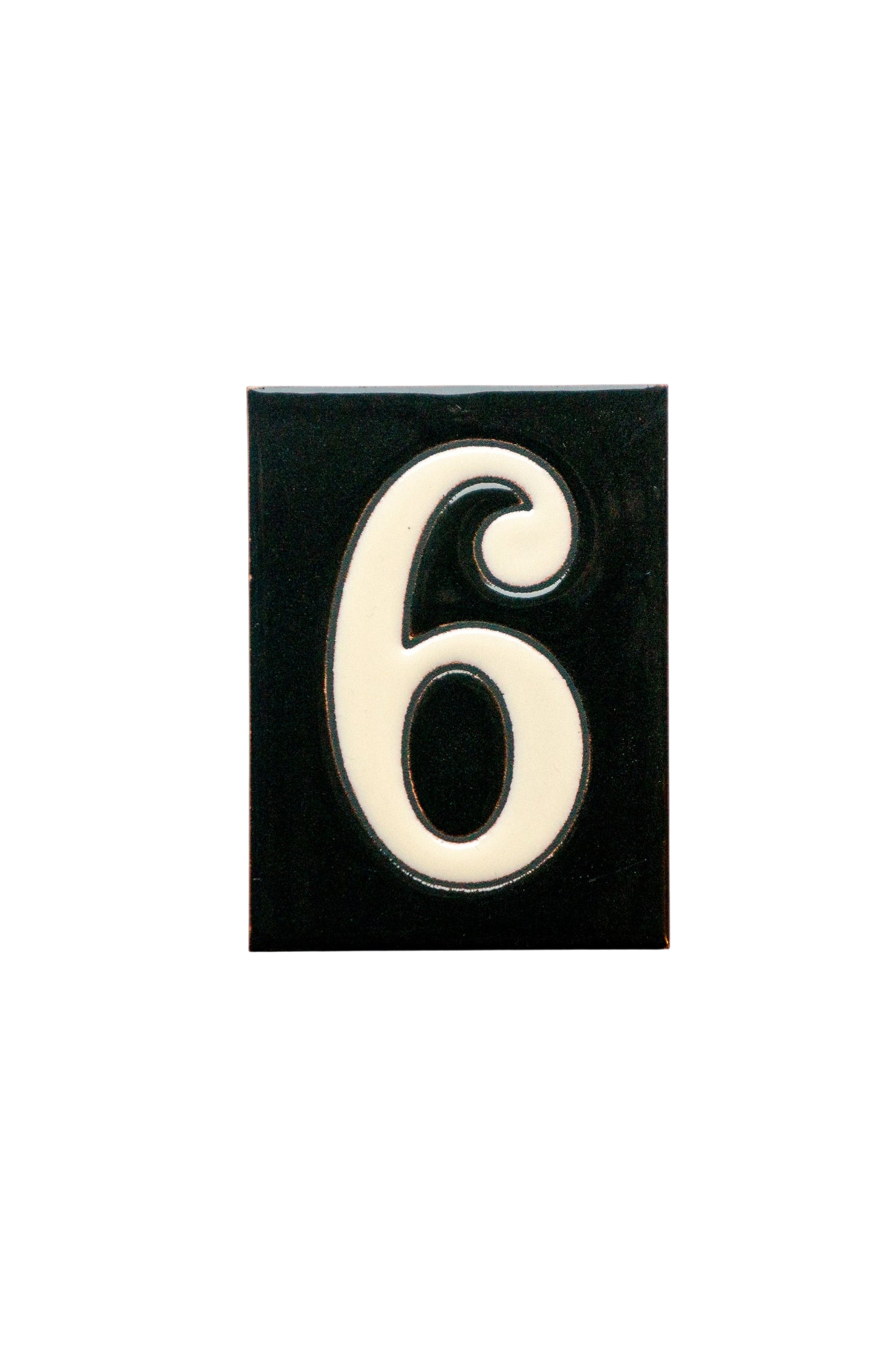 La Costa Black | Ceramic Door Number Tile & Frame – 7cm x 10cm (2.76" x 3.94")