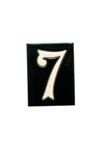 La Costa Black | Ceramic Door Number Tile & Frame – 7cm x 10cm (2.76" x 3.94")