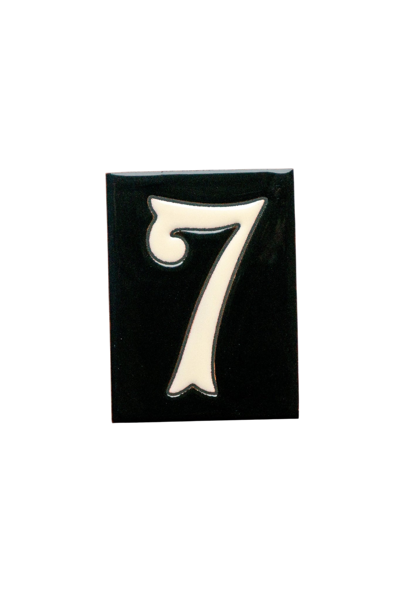 La Costa Black | Ceramic Door Number Tile & Frame – 7cm x 10cm (2.76" x 3.94")