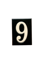 La Costa Black | Ceramic Door Number Tile & Frame – 7cm x 10cm (2.76" x 3.94")