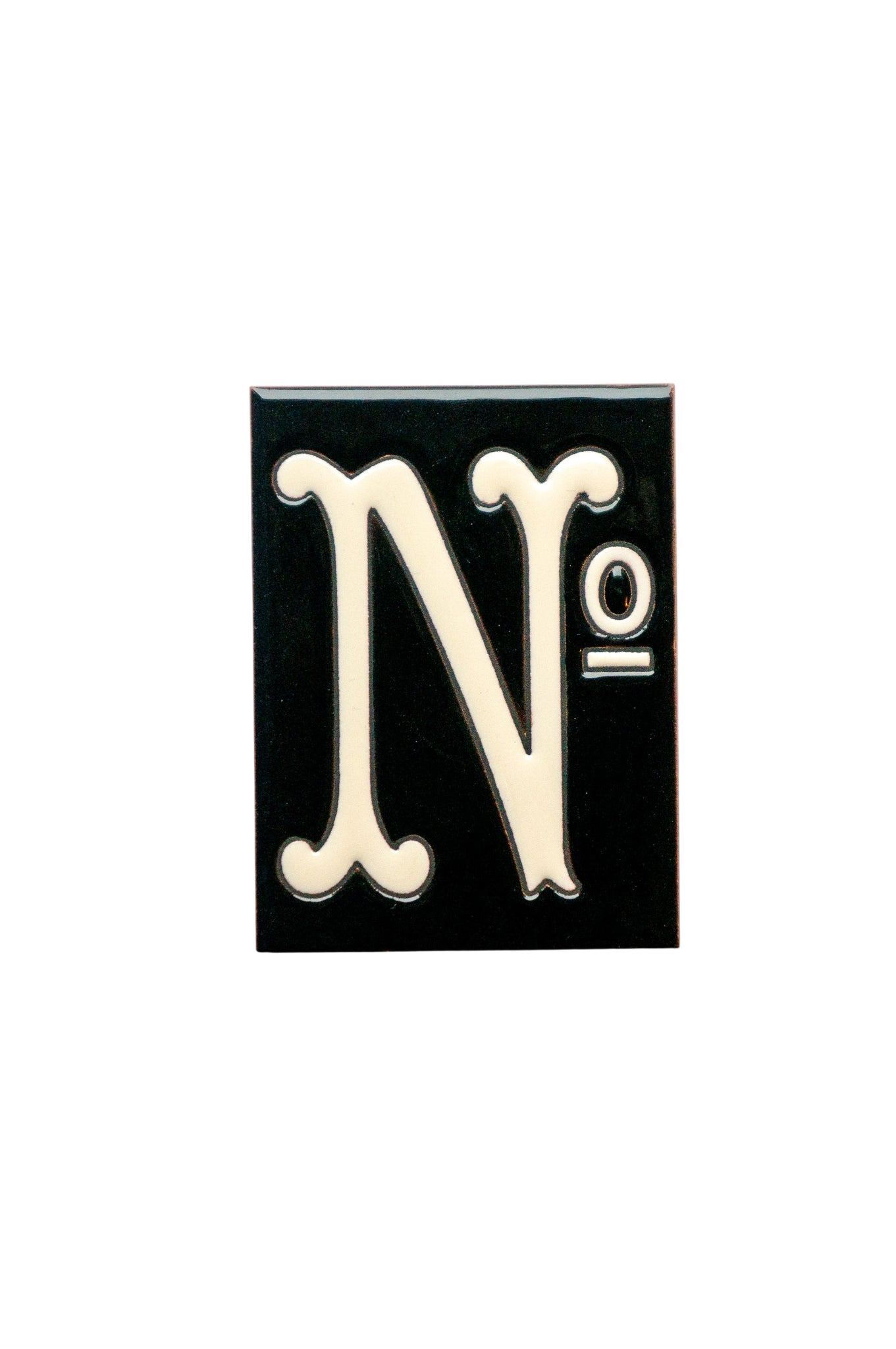 La Costa Black | Ceramic Door Number Tile & Frame – 7cm x 10cm (2.76" x 3.94")