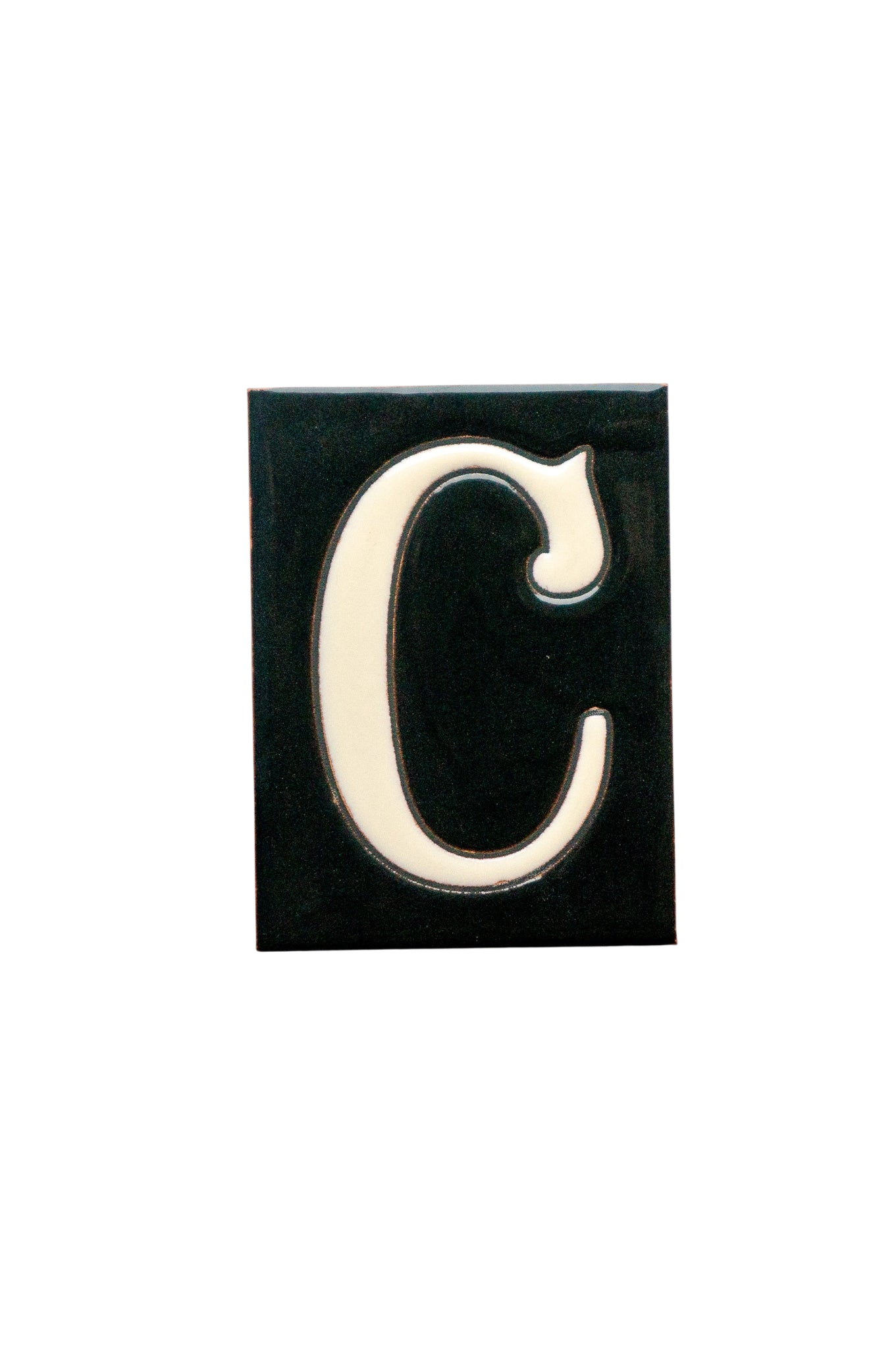 La Costa Black | Ceramic Door Number Tile & Frame – 7cm x 10cm (2.76" x 3.94")