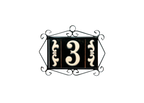 La Costa Black | Ceramic Door Number Tile & Frame – 7cm x 10cm (2.76" x 3.94")