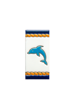 Marine | Numéro de porte en céramique avec cadre – 5,5 cm x 11 cm (2,17 po x 4,33 po)