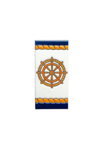 Marine | Numéro de porte en céramique avec cadre – 5,5 cm x 11 cm (2,17 po x 4,33 po)