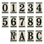 French White Ceramic House Number Tile Plaque & Frame – 5.5cm x 11cm (2.17" x 4.33")