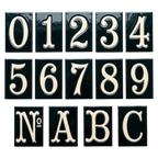 La Costa Black Ceramic House Number Tile Plaque & Frame – 7cm x 10cm (2.76" x 3.94")