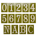 La Costa Olive Ceramic House Number Tile Plaque & Frame – 7cm x 10cm (2.76" x 3.94")