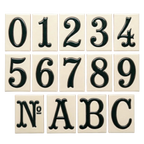 La Costa White Ceramic House Number Tile Plaque & Frame – 7cm x 10cm (2.76" x 3.94")