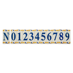 Lisa Croquets Ceramic House Number Tile Plaque & Frame – 5.5cm x 11cm (2.17" x 4.33")
