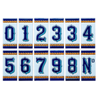 Marine Ceramic House Number Tile Plaque & Frame – 5.5cm x 11cm (2.17" x 4.33")