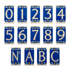 Nazari Mi Ceramic House Number Tile Plaque & Frame – 5.5cm x 11cm (2.17" x 4.33")