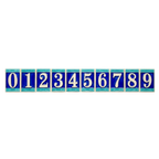 Roman Ceramic House Number Tile Plaque & Frame – 7cm x 11cm (2.76" x 4.33")