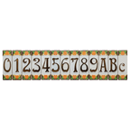 Valencia Rose Ceramic House Number Tile Plaque & Frame – 4.7cm x 15cm (1.85" x 5.91")